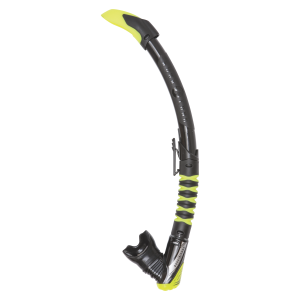 Aqualung Zephyr Flex snorkel in black and yellow