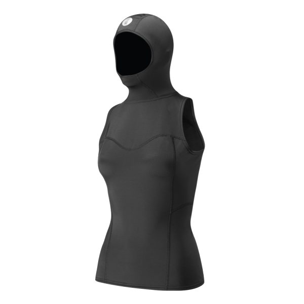 Fourth Element ladies Thermocline Hooded Vest from the front