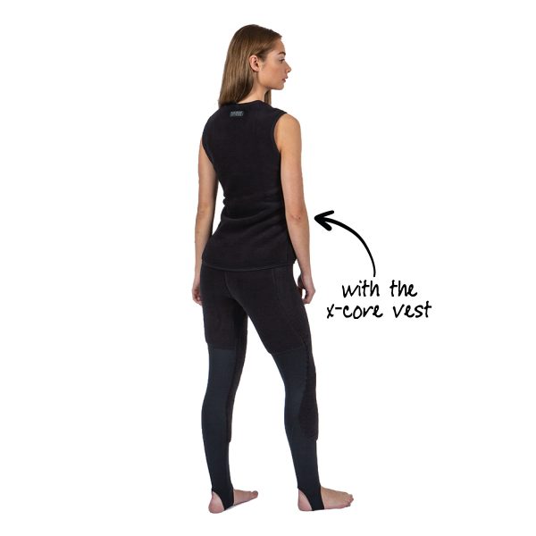 Fourth Element ladies X-Core leggings and vest combo from the back