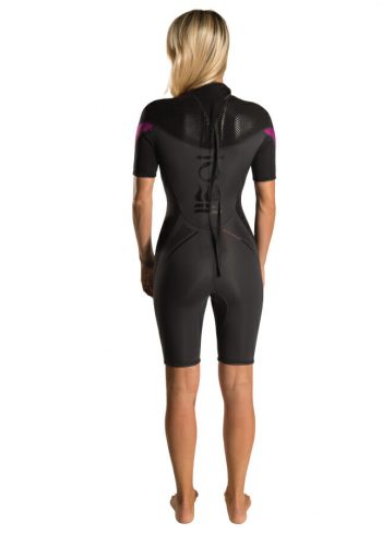 Women's Fourth Element Xenos Shorty Wetsuit from the back