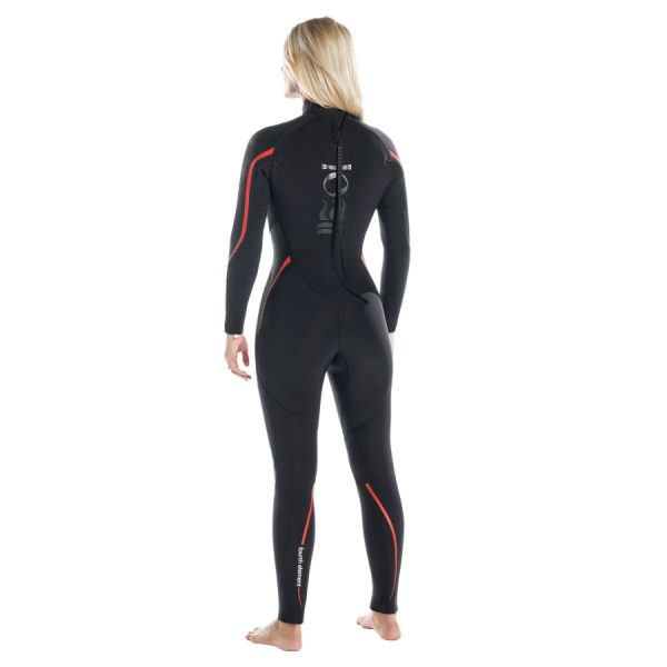 Fourth Element ladies Proteus 2 5mm wetsuit from the back