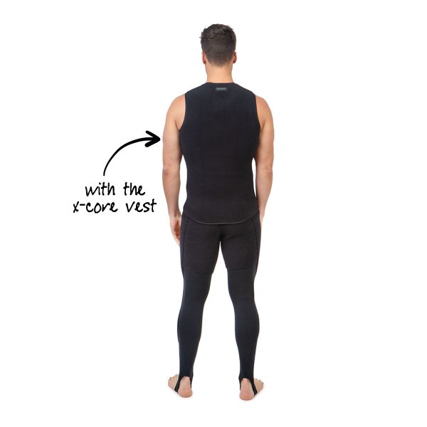Fourth Element X-Core leggings and vest combo from the back