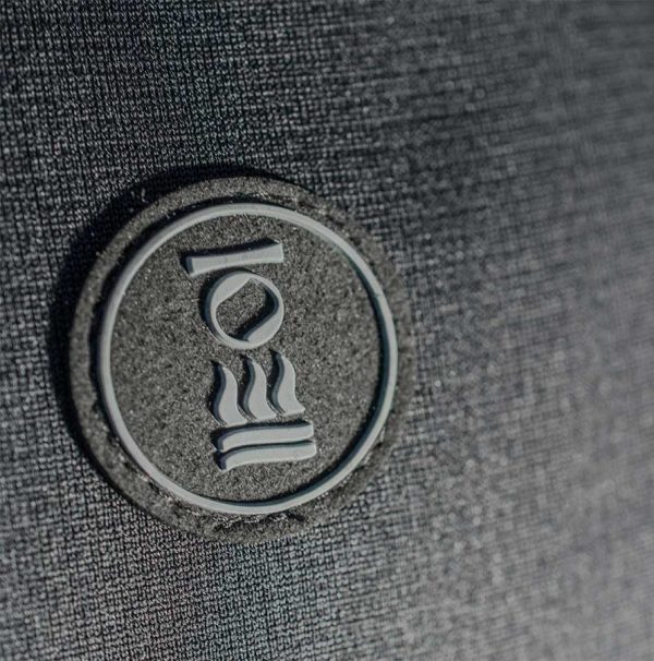 Close up of the Fourth Element X-Core vest logo