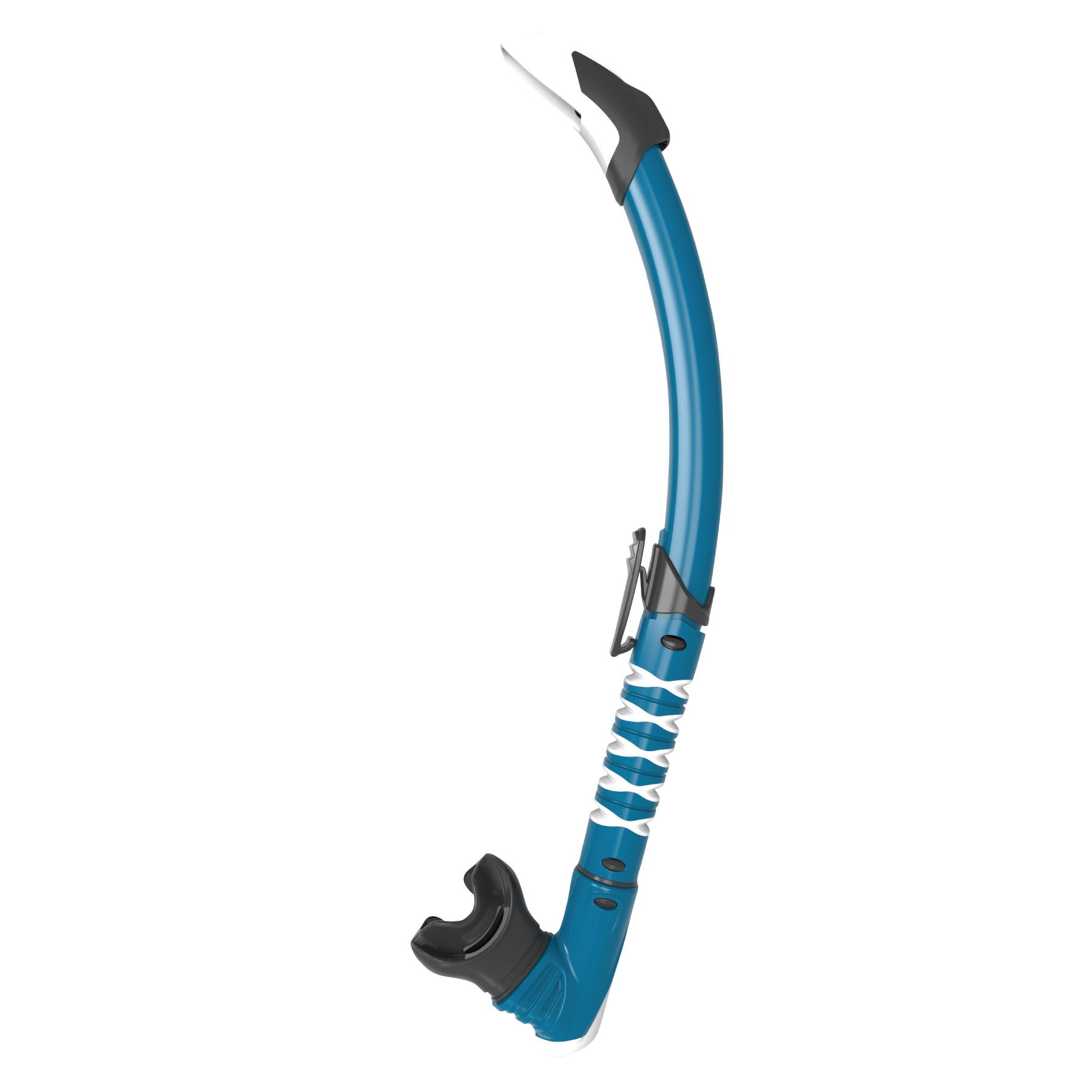 Boccaglio Snorkel Aqualung Zephyr Flex - Tubo Flessibile Con Valvola Ellittica E Paraspruzzi