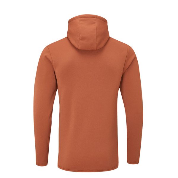 Men's Fourth Element Xerotherm hoodie in Rust from the back