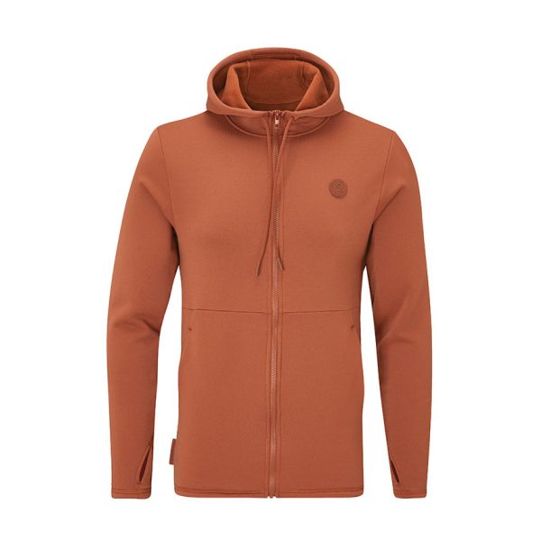 Men's Fourth Element Xerotherm hoodie in Rust from the front
