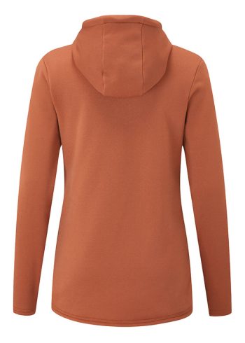 Women's Fourth Element Xerotherm hoodie in Rust from the back