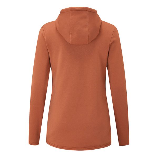 Women's Fourth Element Xerotherm hoodie in Rust from the back