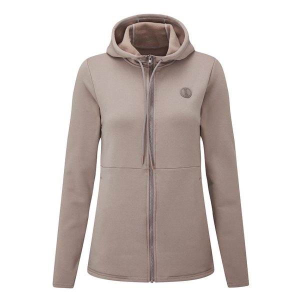 Women's Fourth Element Xerotherm hoodie in Stone from the front