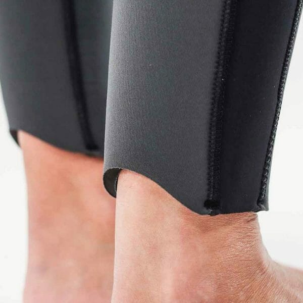 Close up of the ankle of the Fourth Element Xenos 7mm Wetsuit