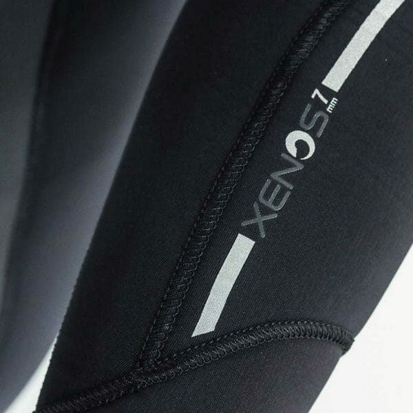 Close up of the logo on the Fourth Element Xenos 7mm Wetsuit