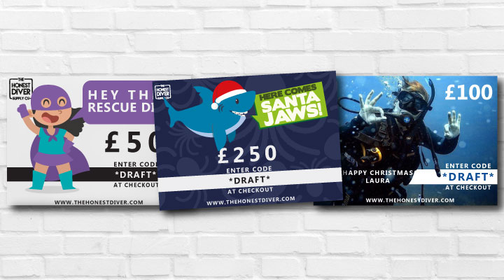 Christmas gift ideas for scuba divers: The Honest Diver Gift Vouchers