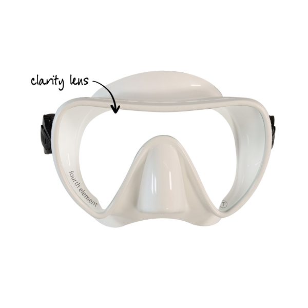 Fourth Element Scout Mask in white with clarity lens