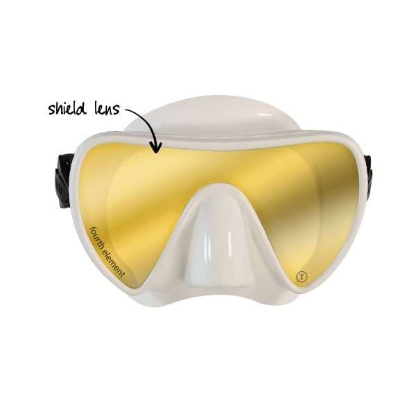 Fourth Element Scout Mask in white with shield lens