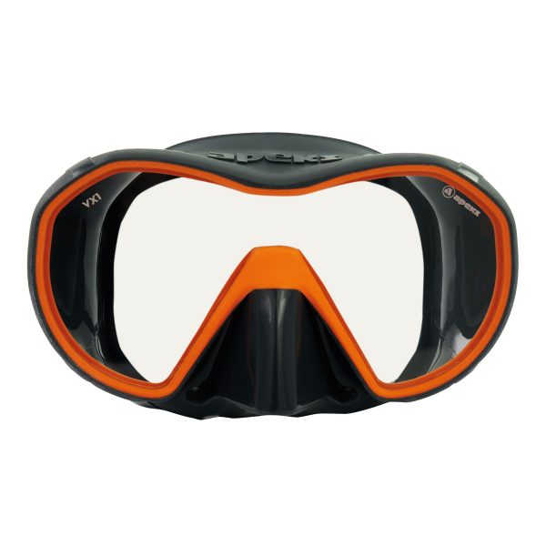 Apeks VX1 Mask in dark grey and orange