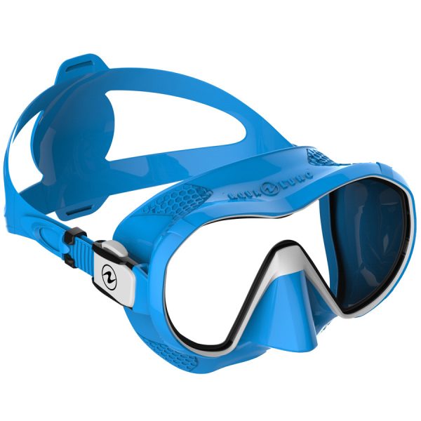 Aqulaung Plazma mask in blue from the side