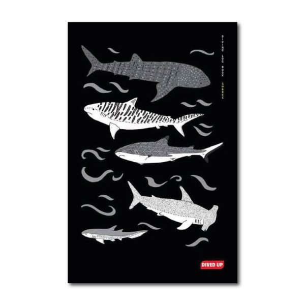 Divers log book with shark design