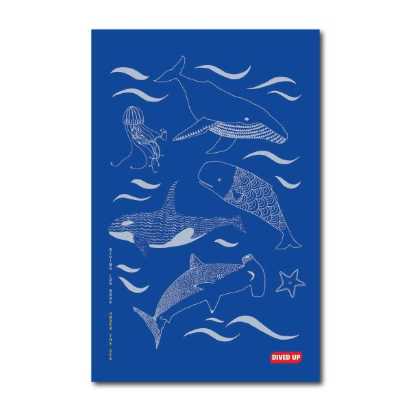 Divers log book with under the sea design