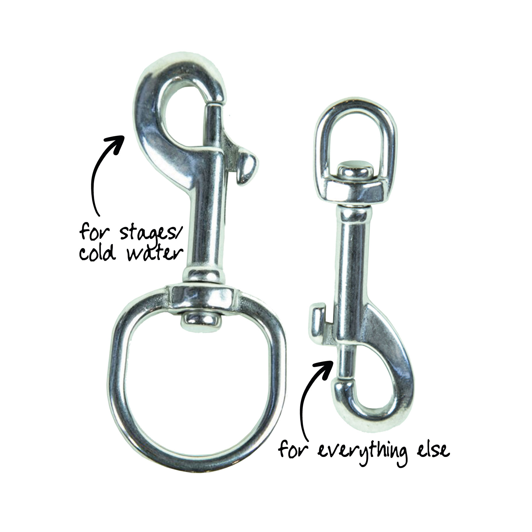 SCUBAPRO Reef Hook With Stainless Steel Bolt Snap - Drift Diving Safety Tool