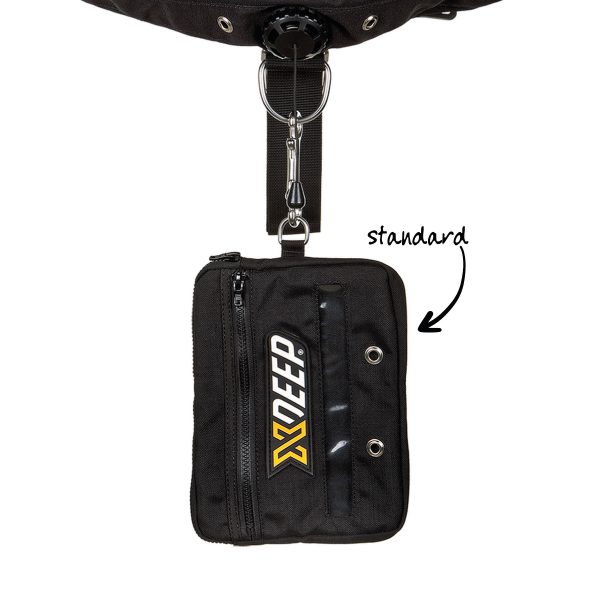 Standard XDEEP Cargo Pouch attached to the bottom of a sidemount wing