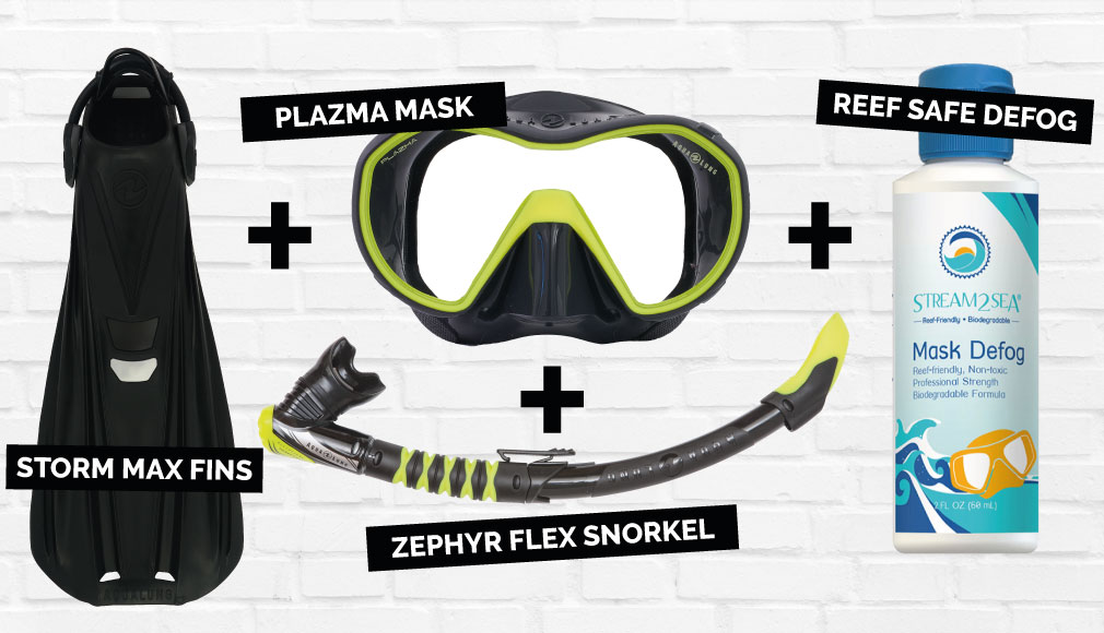  AOZINTL 2023 Version Snorkel Set, Mask Fins