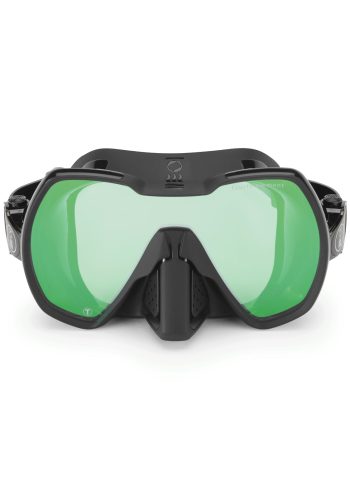 Front view of the Fourth Element Seeker Mask in back with contrast lens
