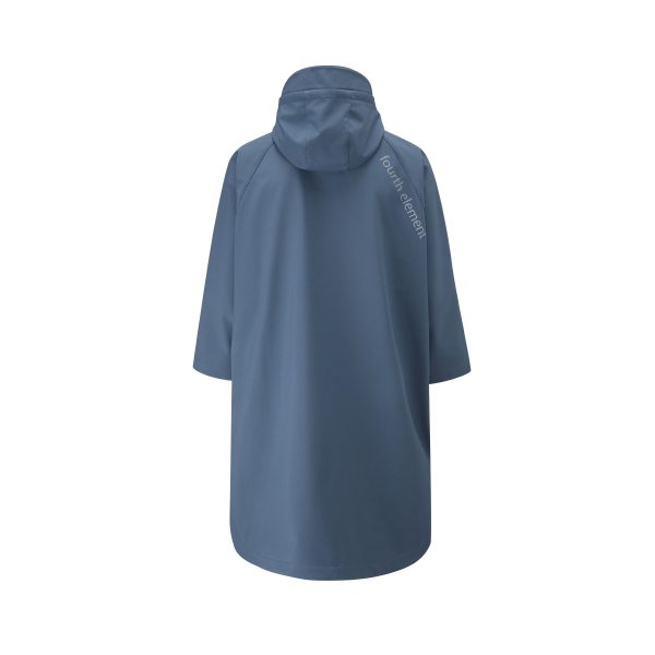 Fourth Element Storm Poncho in Blue from the back