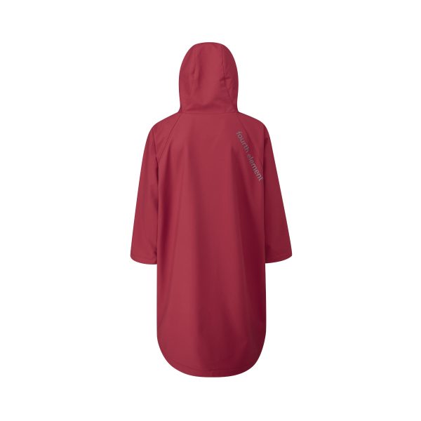 Fourth Element Storm Poncho in Burgundy from the back