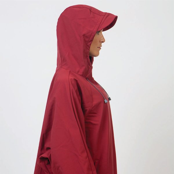 Fourth Element Storm Poncho hood from the side
