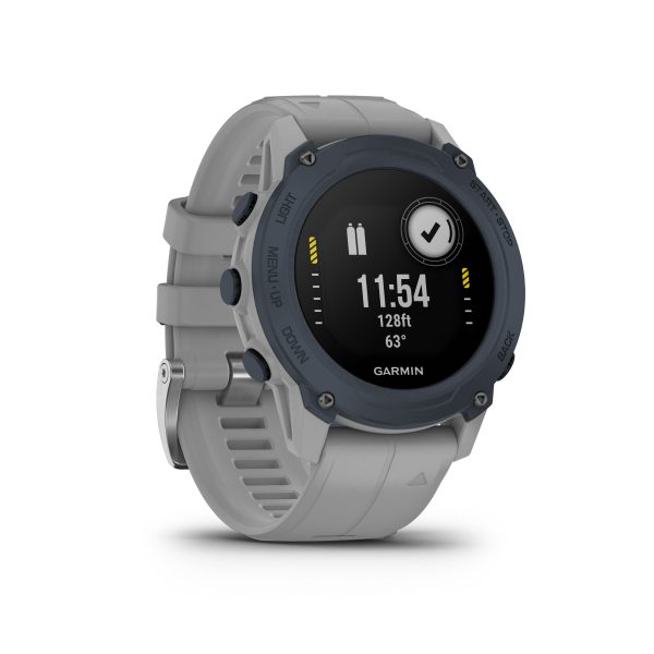 Garmin Descent G1 in powder grey from the right