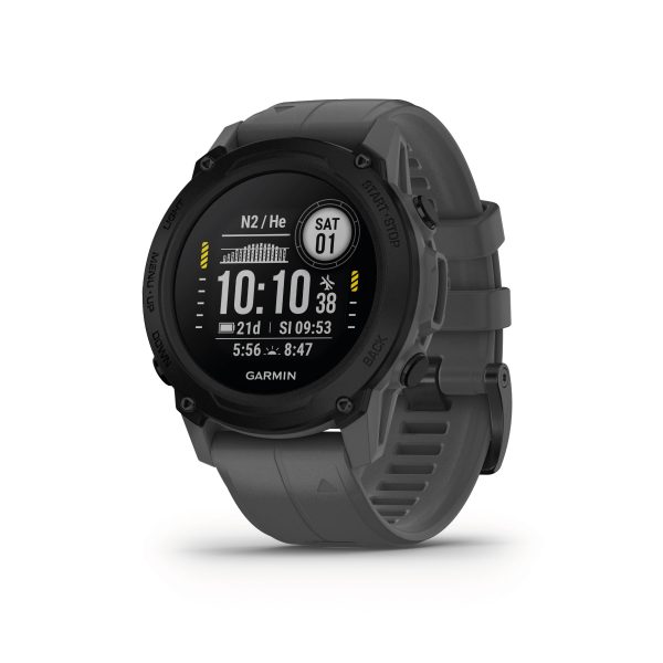 Garmin Descent G1 in slate grey from the left
