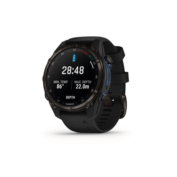 Garmin Descent Mk3i 43mm Dive Computer in carbon grey and black from the left