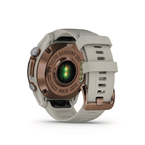 Garmin Descent Mk3i 43mm Dive Computer in bronze and French grey from the back