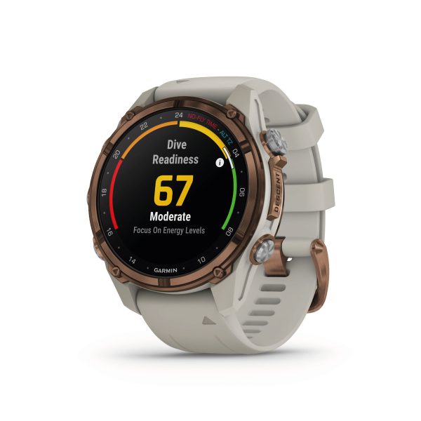 Garmin Descent Mk3i 43mm Dive Computer in bronze and French grey from the left