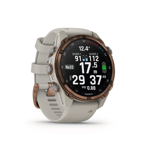 Garmin Descent Mk3i 43mm Dive Computer in bronze and French grey from the right