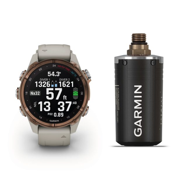 Garmin Descent Mk3i 43mm Dive Computer in bronze and French grey with T1 transmitter
