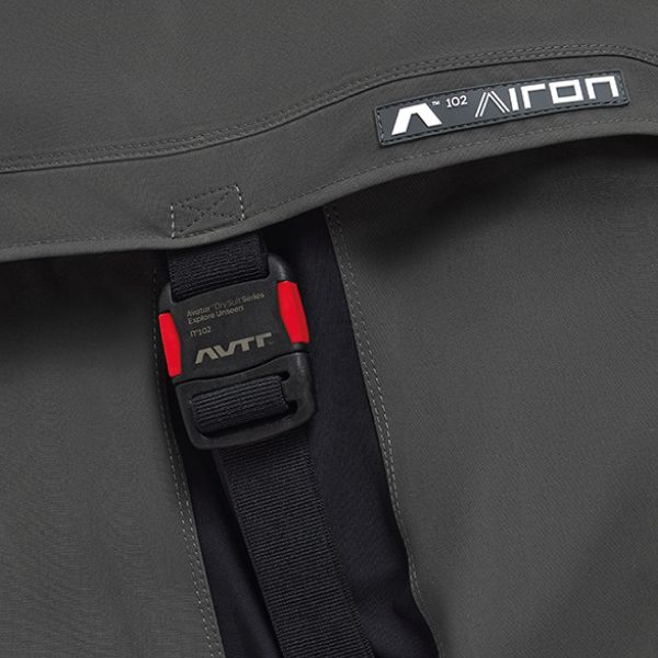 Close up of the Avatar Airon 102 drysuit crotch strap