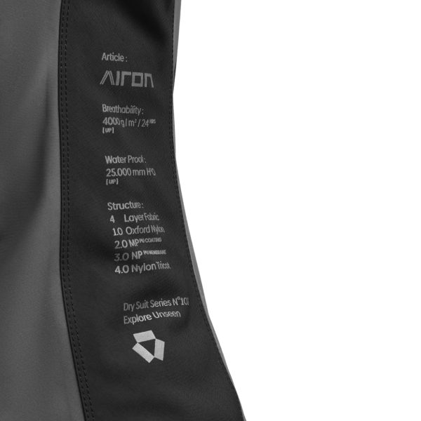 Close up of the Ladies Avatar Airon 102 Drysuit side panel
