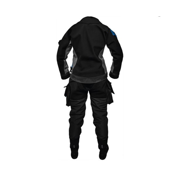 Santi ELite+ Ladies First Drysuit in blue from the back