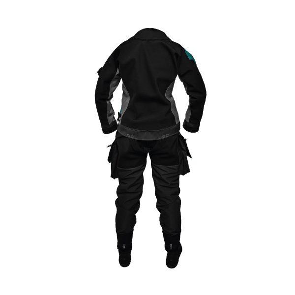 Santi ELite+ Ladies First Drysuit in turqoise from the back