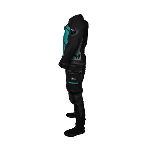Santi ELite+ Ladies First Drysuit in turqoise from the side